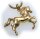 Pferd echt Gold 585 Anhänger plastisch 3D schwere Qualität 14kt Gelbgold Unisex