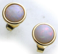 Damen Ohrringe echt Opal 6 mm echt Gold 333 Stecker...