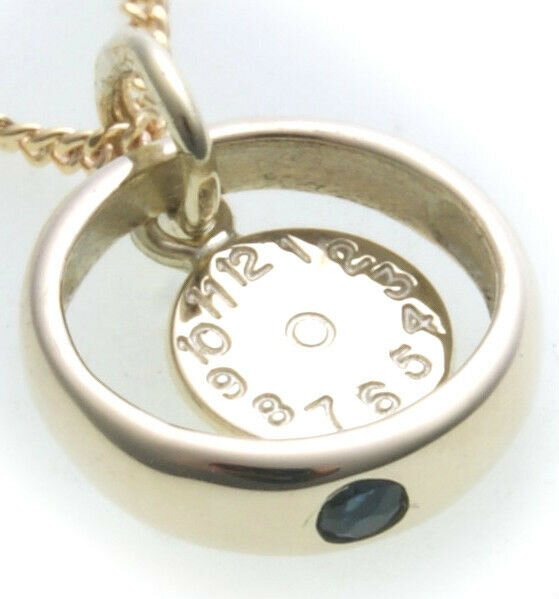 Set Taufring mit Uhr & Panzerkette Safir Saphir 333 Gold Taufkette Baby Qualität