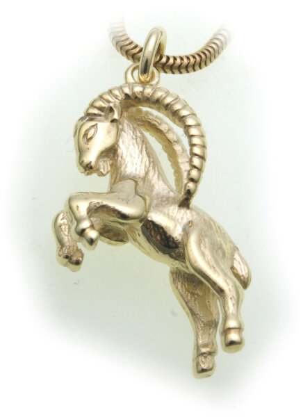 Anhänger Sternzeichen Steinbock echt Gold 333 massiv 8kt Tierkreiszeichen