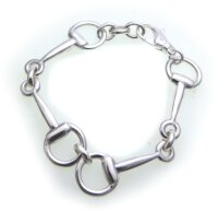 Armband Pferde Gebiss echt Weißgold 585 massiv...