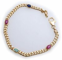 Armband Safir Saphir Rubin Smaragd  echt Gold 333 8 karat...