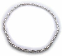 Damen Collier in Silber 925 massiv 45 cm teilmattiert Sterlingsilber Halskette