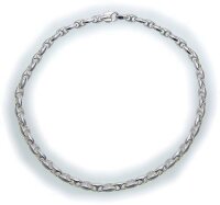 Damen Collier in Silber 925 massiv 45 cm teilmattiert Sterlingsilber Halskette