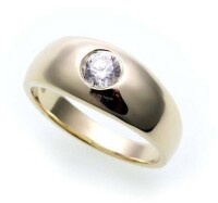 Damen Herren Ring Brillant 0,25ct wess/si echt Gold 585 14kt Gelbgold Unisex