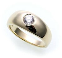 Damen Herren Ring Brillant 0,25ct wess/si echt Gold 585...