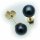 Damen Ohrringe echt Akoya  Zuchtperlen 6 mm echt Gold 585 Gelbgold