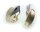 Damen Ohrringe Klapp Stecker Gold 333 Bicolor Clip teilmatt rhod. Gelbgold