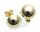 Damen Ohrringe Ohrstecker Gold 375 Halbkugel 10 mm Stecker Gelbgold