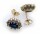 Damen Ohrringe Saphir Diamant 0,60 ct Gold 585 14kt Ohrstecker Gelbgold Brillant