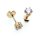 Damen Ohrringe Stecker  Zirkonia echt Gold 585  Ohrstecker  Gelbgold N6517 ZI 5