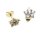 Damen Ohrringe Stecker  Zirkonia echt Gold 585  Ohrstecker Gelbgold N6524 ZI 5