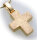 Anhänger Kreuz echt Gold 585 Eismatt günstig  14kt Qualität Gelbgold Neu Unisex