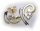 Damen Ohrringe Stecker echt Gold 333 Zirkonia rhod. 8kt Gelbgold Ohrstecker