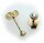 Damen Ohrringe Stecker Gold 585 Gelbgold Brillant 0,10 ct SI Ohrstecker Diamant