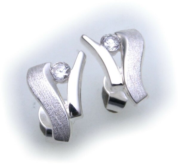 Damen Ohrringe Zirkonia Silber 925 Qualität Ohrstecker Sterlingsilber BR2649 ZI