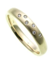 Damen Ring Brillant 0,04ct echt Gold 585 massiv Gelbgold Qualität SI