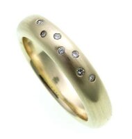 Damen Ring Brillant 0,08ct echt Gold 585 massiv Gelbgold...