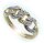 Damen Ring Brillant 0,12carat echt Gold 585 rhod. Gelbgold Qualität SI