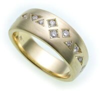 Damen Ring Brillant 0,32ct echt Gold 585 massiv Gelbgold...