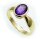 Damen Ring echt Amethyst 8 x 6 echt Gold 585 Zarge Gelbgold Edlestein