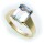 Damen Ring echt Aquamarin 10 x 8 Rechteck  Gold 585 Gelbgold