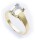 Damen Ring echt Aquamarin 8 x 6 Rechteck  Gold 333 Gelbgold