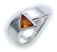 Damen Ring echt Bernstein in Silber 925 Sterlingsilber...