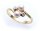 Damen Ring echt Gold 585 Perle Brillant 0,02ct rhod. Gelbgold Perlen Diamant