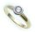 Damen Ring echt Gold 585 Zirkonia Glanz rhodiniert Gelbgold 14kt Qualität