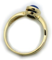 Damen Ring echt Lapislazuli  8 x 6 echt Gold 333 Zarge Gelbgold Qualität Lapis