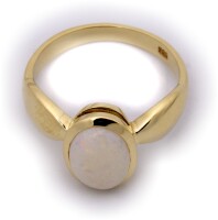 Damen Ring echt Opal 10 x 7 echt Gold 333 Zarge Gelbgold