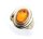 Damen Ring echter Bernstein aus de Ostsee echt Gold 333 Gelbgold 8kt