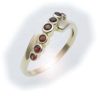 Damen Ring m. Granat in Gold 333 Granatring alle Weiten...