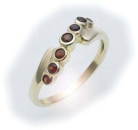 Damen Ring m. Granat in Gold 333 Granatring alle Weiten Gelbgold Qualität 8168/3