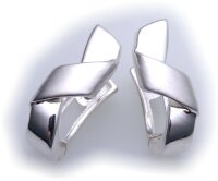 exkl. Ohrringe Creolen echt Silber 925 teilmatt Qualität  Sterlingsilber Damen
