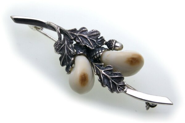 Grandel Brosche echt Silber 925 Jagdschmuck Grandelschmuck Grandelbrosche 921