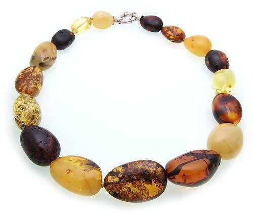 Hals Kette echter Bernstein aus der Ostsee groß Collier Damen Qualität