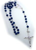 Halskette Rosenkranz Kreuz Jesus Silber 925...