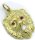 Neu Anhänger Löwe Kopf echt  Gold 585 14 karat Rubin Zirkonia Gelbgold massiv