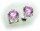 Damen Ohrringe rund 7mm Zirkonia pink echt Silber 925 Sterlingsilber Ohrstecker