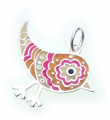 Anhänger Paisley echt Silber 925 Vogel Peace Qualität Sterlingsilber