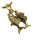 Anhänger Sternzeichen Fische echt Gold 585 massiv Tierkreiszeichen klein 14kt