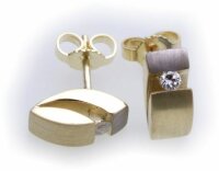 Damen Ohrringe Stecker Diamant 0,10ct echt Gold 585...