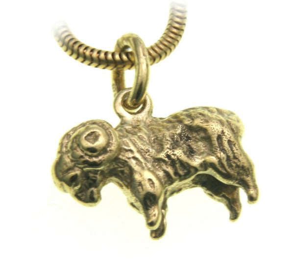 Anhänger Sternzeichen Widder echt Gold 333 massiv Tierkreiszeichen klein 8kt