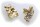 Damen Ohrringe Stecker echt Gold 585 Perlen Gelbgold Ohrstecker Trauben Reben