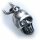Anhänger Totenkopf Zirkonia Silber 925 Totenschädel  geschwärzt Sterlingsilber