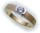 Damen Ring Bicolor echt Gold 333 Zirkonia mattiert Gelbgold Qualität
