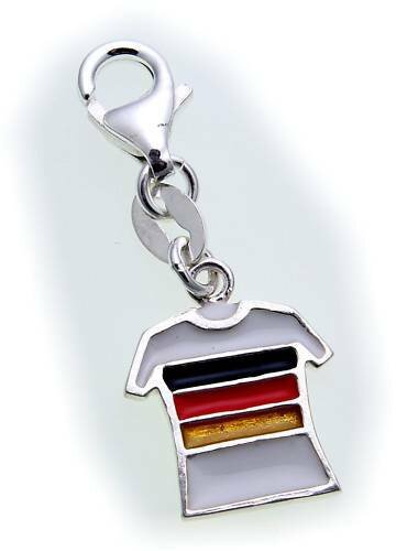 Charm Fußball Trikot Deutschland Silber 925 Einhänger  Sterlingsilber Qualität