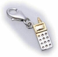 Charm Handy echt Silber 925 Bettelarmband Telefon...